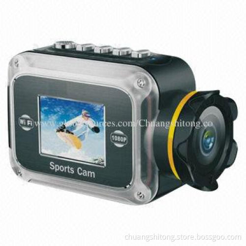 Wi-Fi Outdoor Sports Camera with Full HD 1080p, 1.5-inch, H.264 Video Format